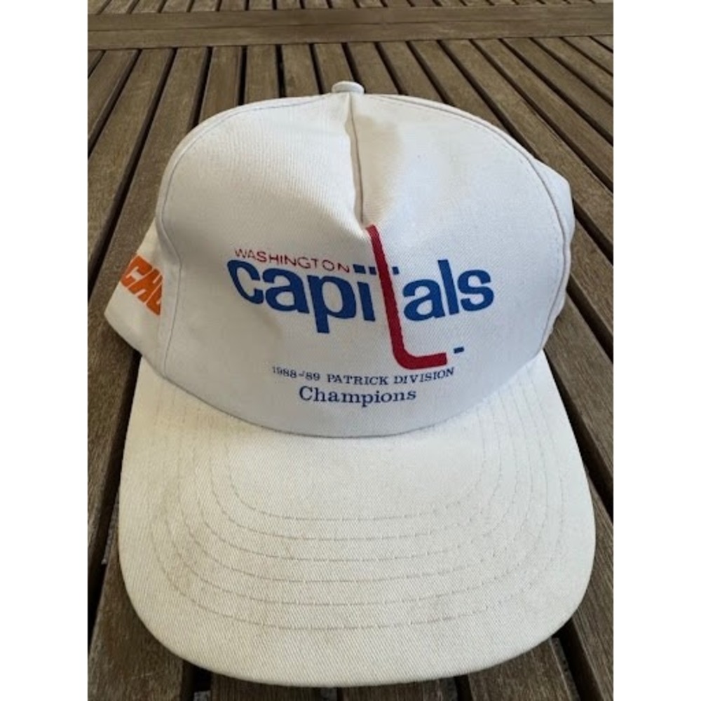 Vintage 1988-89 Washington Capitals Patrick Division Champions Hat ECHO Sponsor